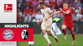 Bayern Win At Home  FC Bayern München  SC Freiburg 20  Highlights  MD 2 – Bundesliga 2425 [upl. by Colman]