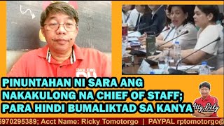 PINUNTAHAN NI SARA ANG NAKAKULONG NA CHIEF OF STAFF PARA HINDI BUMALIKTAD SA KANYA [upl. by Irrehs]