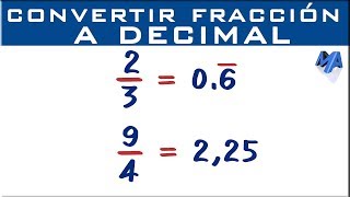 Convertir fracción en decimal [upl. by Yordan]