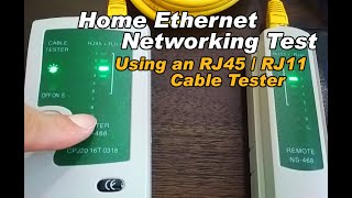 How to test and check Home Ethernet Network continuity using a RJ45RJ11 Cable Tester [upl. by Dagny]