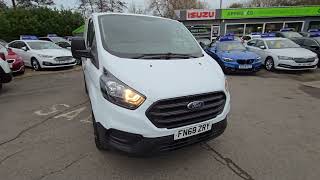 FN68ZRY Ford Transit Custom 20 300 Ecoblue 104 bhp Euro 6 Diesel in White on 46K  FSH [upl. by Nyleuqcaj]