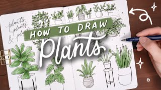 How to Draw Plants 10 Ways Doodle Tutorial [upl. by Cloots574]