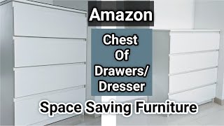 AMAZON Chest of Drawers Assembly 2020  Makeup Organiser  Modern Dresser  DIY Furniture [upl. by Mabelle]