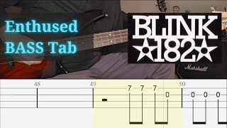 BLINK 182  Enthused  Bass Cover with Bass Tabs [upl. by Styles848]