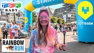 Zottegem met rainbow run Rainbow Run 2024 Holi Colours [upl. by Jannelle]