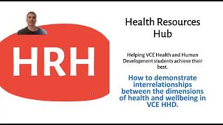 How to demonstrate interrelationships between the dimensions of health and wellbeing in VCE HHD [upl. by Guarino]