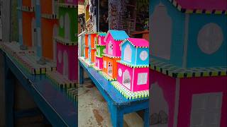 diwali ghar  diwali ghar kaise banaen  thermocol house diy ghar art craft shorts video [upl. by Ahsiemat375]