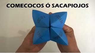 Cómo hacer un comecocos ó sacapiojos de papel  Origami Audio Español [upl. by Orfurd686]