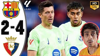 Barcelona vs Osasuna  Highlights 2024  LaLiga 2024 [upl. by Etnomed]