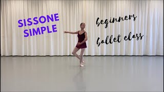 httpswwwprimaballetclasscom Sissone Simple  Centre  Left  Beginners [upl. by Bannerman682]