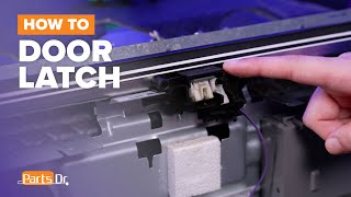 How to replace Door Latch part  WPW10653840 on your Whirlpool Dishwasher [upl. by Nnaylloh]