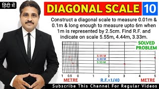 HOW TO DRAW DIAGONAL SCALE QUENO10  UNIT  ENGINEERING SCALE TIKLESACADEMYOFMATHS [upl. by Mackintosh549]