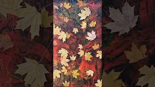 Leaf Gelatin Printing paintprinting fall [upl. by Nodnart]