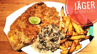 Jägerschnitzel paniert [upl. by Aldarcie]