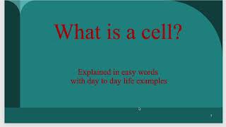 What is a Cell for kids  Cell explained in Easy words  Cell explained in English [upl. by Jock]