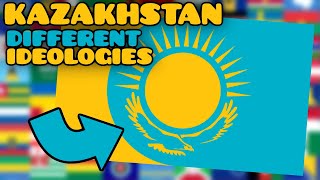 Kazakhstan Flag Animation but its in different ideologies with names [upl. by Amilah]