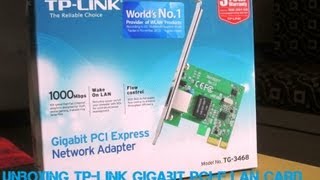 Unboxing TPLink Gigabit PCIe Network Adapter TG3468 [upl. by Helms]