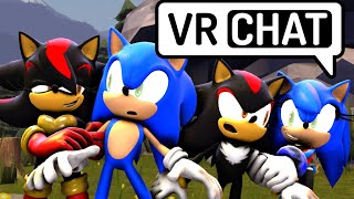 Sonic and Shadow meets Shadina and Sonica in vr chat [upl. by Tebasile]