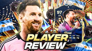 4⭐5⭐ 97 TOTS MESSI PLAYER REVIEW  FC 24 Ultimate Team [upl. by Arramat]