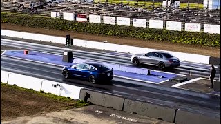 Exciting Mercedes AMG E63 S vs Tesla Model 3 Performance at Mission Raceway [upl. by Yager]