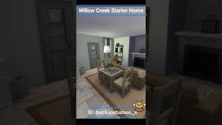 Willow Creek Starter Home No CC sims4 sims4basegame [upl. by Yrotciv]