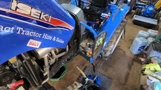 Full service on Iseki TLE3400 Compact Tractor  Oil Hydraulic Air and Fuel [upl. by Adallard791]