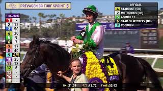 Starlust GB wins the Prevagen Breeders Cup Turf Sprint GI race 5 at Del Mar 11224 [upl. by Katz]