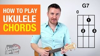 How to Play Ukulele Chords Part 1  Soprano Concert Tenor [upl. by Omero]