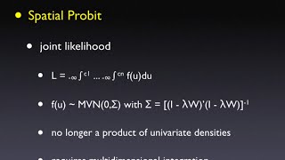 Spatial Probit  Tobit Maximum Likelihood Estimation II [upl. by Latsyc419]