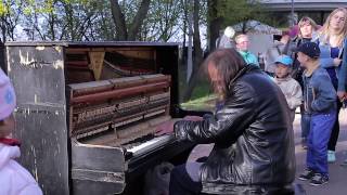 Man plays piano in street people were shocked  Сomposer Kyrylo Kostukovskyï  Teen Power Ukraine [upl. by Schram639]