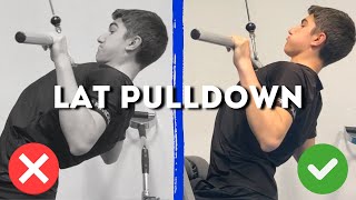 Stop MESSING UP your Lat Pulldowns Quick Fix [upl. by Kinghorn]