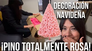 VOY A PONER EL PINO ROSA🥰😱 SACANDO LA DECORACIÓN DE NAVIDAD 🎄 [upl. by Erret]