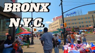 The Bronx Saturday At Fordham Road New York City Walking tour July 2024 [upl. by Thinia]