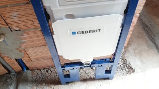 تركيب مرحاض معلق  Installation toilette suspendu geberit [upl. by Adyl]