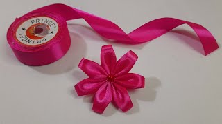 How to Make Ribbon Flowers  Ribbon Flower Crafts Ideas  DIY Ribbon Flowers [upl. by Jaynell]