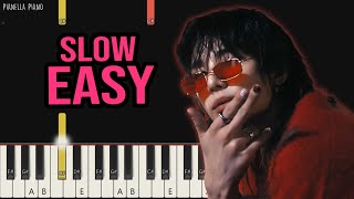 Stray Kids  Chk Chk Boom  SLOW EASY Piano Tutorial by Pianella Piano [upl. by Nnav]