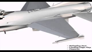 F16 Rigging and Animation Test  Refueling Port  Leading Edge Flap  Flaperon [upl. by Ric57]