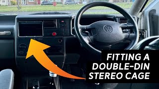 Fitting a doubledin stereo cage in the T4project VW T4 [upl. by Terina]