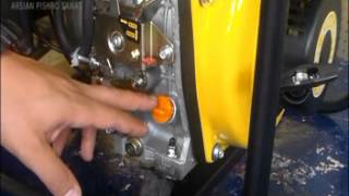 Kipor Diesel Generator KDE2200X first start and How to change oil and filters [upl. by Acemahs637]