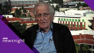 Noam Chomsky Trump is the defender stabbing you in the back  BBC Newsnight [upl. by Aihceyt]