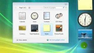 How to use Windows Sidebar in MS Windows Vista [upl. by Kuth]