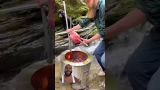 Cooking Prime rib in the ocean 💪🏿💪🏿🥂 explore steak kevi viral [upl. by Swaine808]