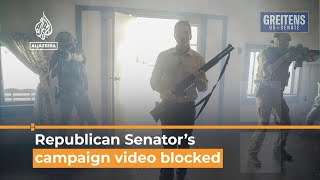 US Senate candidate’s video blocked on social media [upl. by Nyltiac]