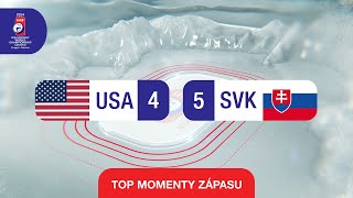 USA vs SLOVENSKO  45pp  IIHF Majstrovstvá sveta 2024  Highlighty zápasu [upl. by Colver]