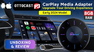 Ottocast P3 OttoAIBox Smart CarPlay AI Box Adapter 2024 TOP RECOMMENDED  UNBOXING REVIEW [upl. by Finlay]