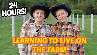 Sharpe family LIVES on a farm for 24 HOURS 😱 BTS [upl. by Klusek]