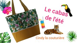 Tuto couture facile  Le cabas de lété  Cindy la couturière  Couture débutant [upl. by Laden]