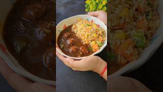 Manchurian Fried rice viralvideo recipe food streetfood cookingvlog short chines [upl. by Adelbert]