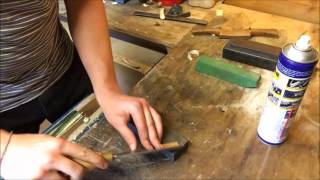 How to sharpen a gouge by hand [upl. by Ainosal]