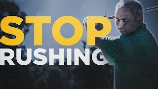 The SECRET To STOP Rushing Your Downswing In Golf [upl. by Godfry]